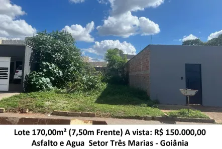Lote/Terreno à venda, 170m² no Setor Três Marias, Goiânia