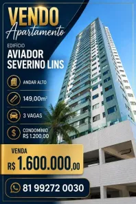 Apartamento com 4 Quartos à venda, 149m² no Pina, Recife