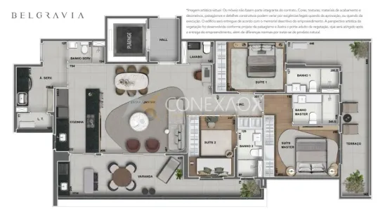 Apartamento com 3 Quartos à venda, 134m² no Nova Campinas, Campinas