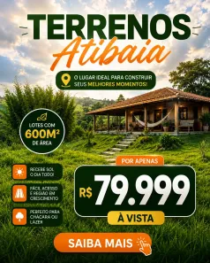 Lote/Terreno à venda, 600m² no Vila Santista, Atibaia