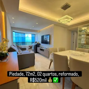 Apartamento com 2 Quartos à venda, 72m² no Piedade, Jaboatão dos Guararapes