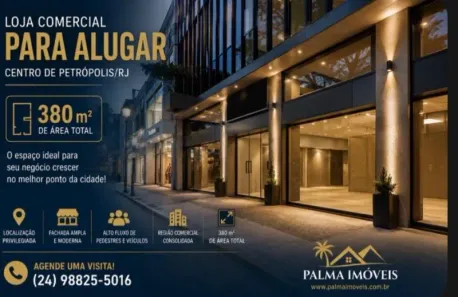 Ponto Comercial para alugar, 380m² no Centro, Petrópolis