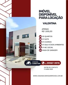 Apartamento com 2 Quartos para alugar, 58m² no Valentina de Figueiredo, João Pessoa