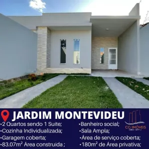 Casa com 2 Quartos à venda, 83m² no Jardim Montevidéu, Campo Grande