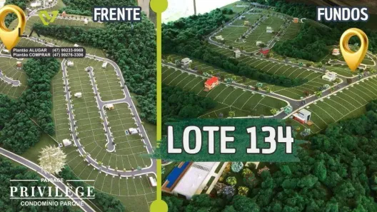 Lote/Terreno à venda, 552m² no Ponta Aguda, Blumenau