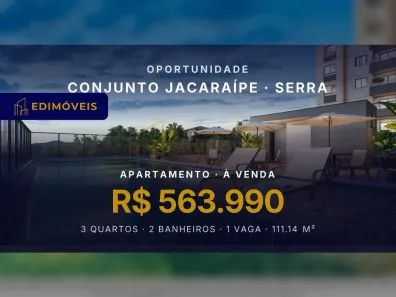 Apartamento com 3 Quartos à venda, 111m² no Conjunto Jacaraípe, Serra