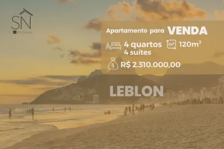 Apartamento com 4 Quartos à venda, 120m² no Leblon, Rio de Janeiro