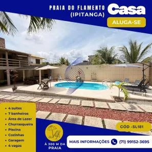 Casa com 4 Quartos para alugar, 350m² no Stella Maris, Salvador