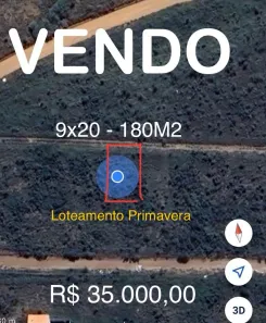 Lote/Terreno à venda, 180m² no Primavera, Vitória da Conquista