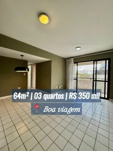 Apartamento com 3 Quartos à venda, 64m² no Boa Viagem, Recife