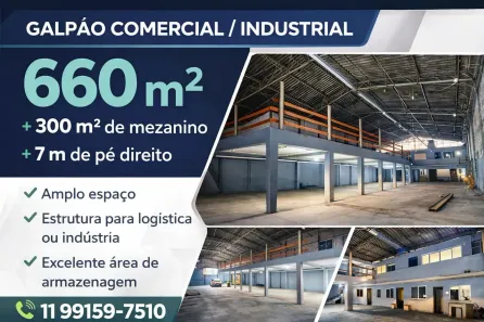 Galpão/Depósito/Armazém para venda ou aluguel, 660m² no Vila Carrão, São Paulo