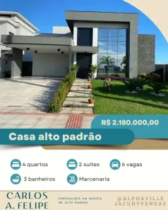 Casa de Condomínio com 4 Quartos à venda, 234m² no Jacuhy, Serra