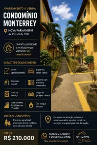 Apartamento com 2 Quartos à venda, 55m² no Nova Parnamirim, Parnamirim