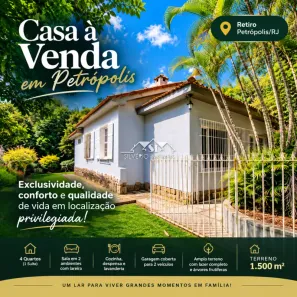 Casa com 4 Quartos à venda, 200m² no Retiro, Petrópolis