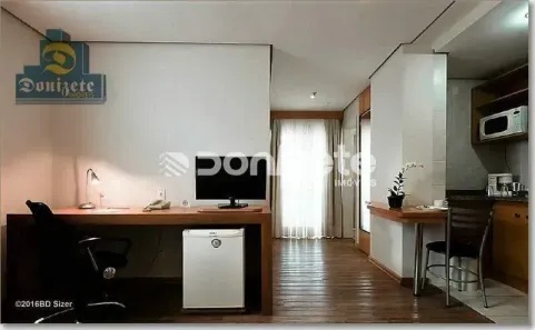Flat com 1 Quarto à venda, 43m² no Centro, Santo André