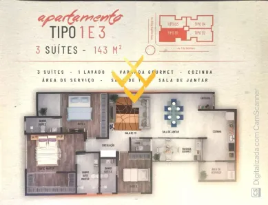 Apartamento com 3 Quartos à venda, 143m² no Centro, Divinópolis