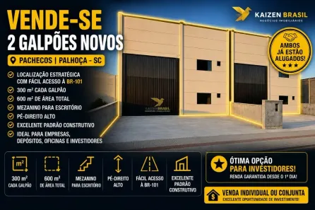 Galpão/Depósito/Armazém à venda, 600m² no Pachecos, Palhoça
