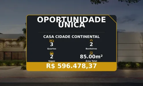 Casa com 3 Quartos à venda, 85m² no Cidade Continental, Serra