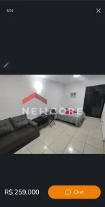 Flat com 1 Quarto à venda, 32m² no Centro, São Vicente