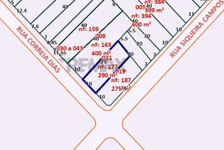 Lote/Terreno à venda, 290m² no Centro, Santo André
