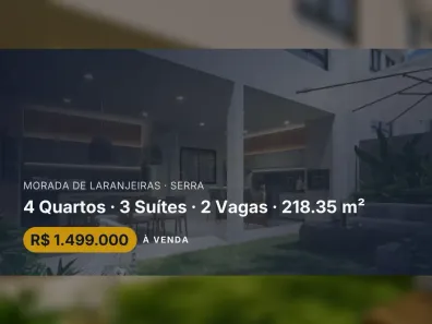 Casa com 4 Quartos à venda, 218m² no Morada de Laranjeiras, Serra