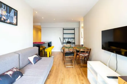 Apartamento com 1 Quarto para alugar, 53m² no Campo Belo, São Paulo