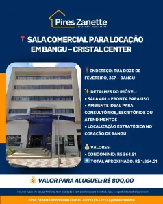 Sala Comercial para alugar, 25m² no Bangu, Rio de Janeiro