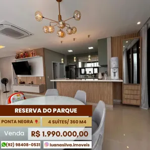 Casa de Condomínio com 4 Quartos à venda, 360m² no Ponta Negra, Manaus