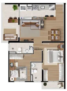 Apartamento com 2 Quartos à venda, 65m² no Palmeiras de São José, São José dos Campos