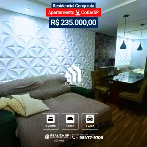 Apartamento com 2 Quartos à venda, 45m² no Recanto Vista Alegre, Cotia