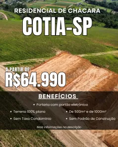 Lote/Terreno à venda, 500m² no Centro, São Roque