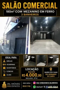 Galpão/Depósito/Armazém para alugar, 180m² no Dos Casa, São Bernardo do Campo