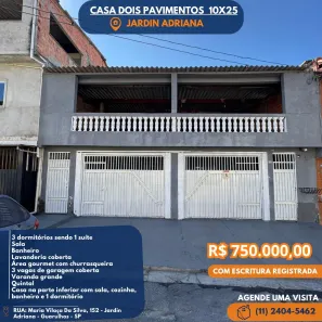 Casa com 3 Quartos à venda, 250m² no Jardim Adriana, Guarulhos