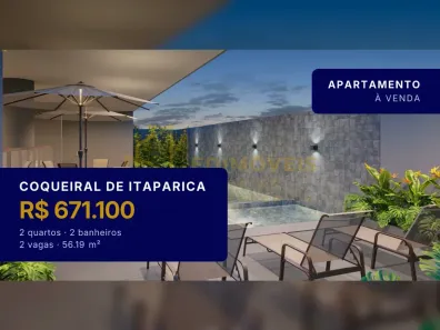 Apartamento com 2 Quartos à venda, 56m² no Coqueiral de Itaparica, Vila Velha