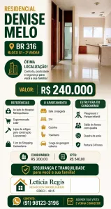 Apartamento com 2 Quartos à venda, 58m² no Atalaia, Ananindeua