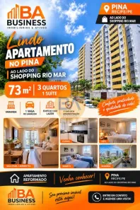 Apartamento com 3 Quartos à venda, 74m² no Pina, Recife