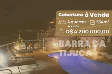 Cobertura com 4 Quartos à venda, 543m² no Barra da Tijuca, Rio de Janeiro