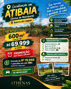 Lote/Terreno à venda, 600m² no Jardim Brasil, Atibaia