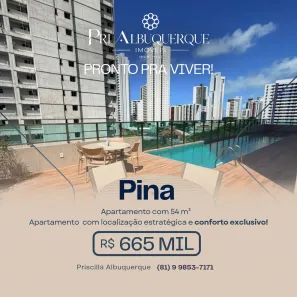 Apartamento com 2 Quartos à venda, 54m² no Pina, Recife