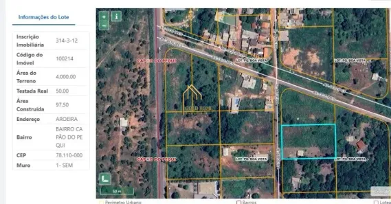 Lote/Terreno à venda, 4000m² no Capão do Pequi, Várzea Grande
