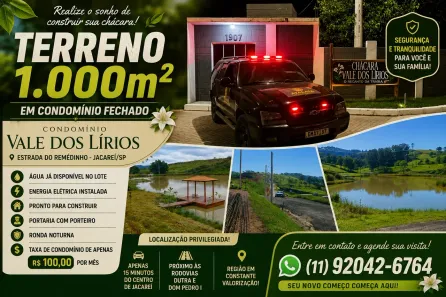 Lote/Terreno à venda, 1000m² no Centro, Jacareí
