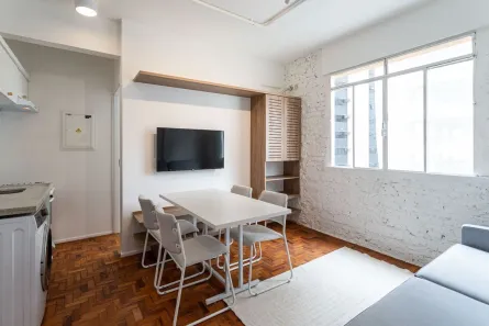 Apartamento com 1 Quarto para alugar, 27m² no Pinheiros, São Paulo