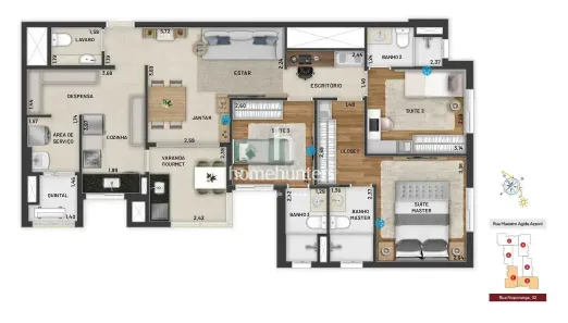 Apartamento com 3 Quartos à venda, 100m² no Chácara da Barra, Campinas