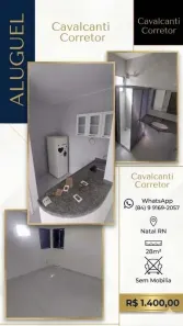 Apartamento com 1 Quarto para alugar, 28m² no Alecrim, Natal