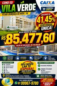 Apartamento com 2 Quartos à venda, 46m² no Muribara, São Lourenço da Mata