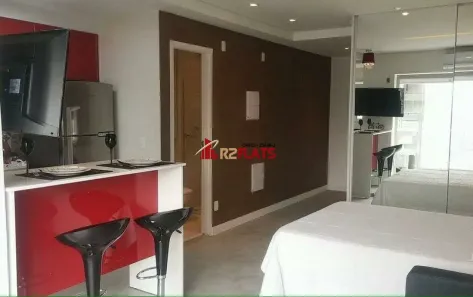 Apartamento com 1 Quarto para alugar, 47m² no Cidade Monções, São Paulo