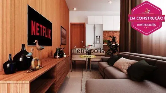 Apartamento com 2 Quartos à venda, 46m² no Campestre, Santo André