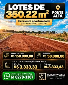 Lote/Terreno à venda, 350m² no Ponte Alta Norte, Brasília