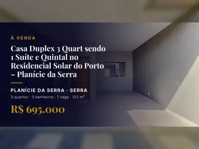 Casa com 3 Quartos à venda, 122m² no Planície da Serra, Serra