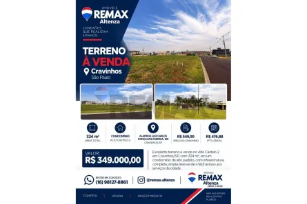 Lote/Terreno à venda, 324m² no Residencial Alto do Castelo 2, Ribeirão Preto